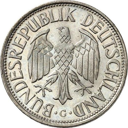 Reverse 1 Mark 1954 G -  Coin Value - Germany, FRG