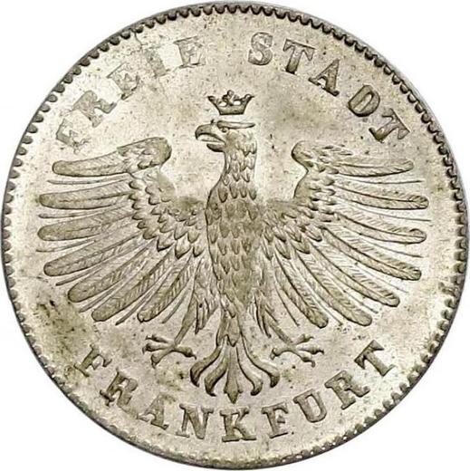 Awers monety - 3 krajcary 1838 - cena srebrnej monety - Frankfurt nad Menem, Wolne Miasto