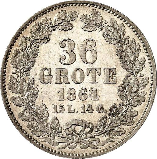 Reverse 36 Grote 1864 - Silver Coin Value - Bremen, Free City