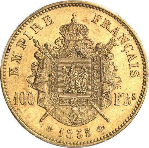 Reverse 100 Francs 1855 BB "Type 1855-1860" - Gold Coin Value - France, Napoleon III