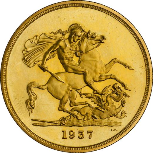 Reverse Pattern Five Pounds 1937 HP - Gold Coin Value - United Kingdom, Edward VIII