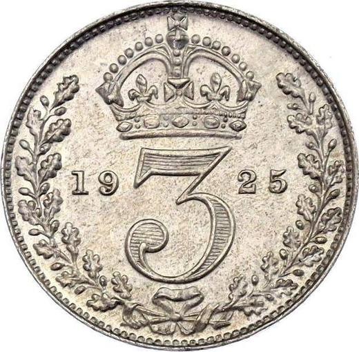 Revers 3 Pence 1925 - Silbermünze Wert - Großbritannien, Georg V