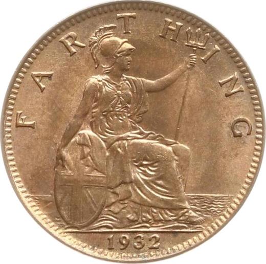 Reverse Farthing 1932 - Coin Value - United Kingdom, George V