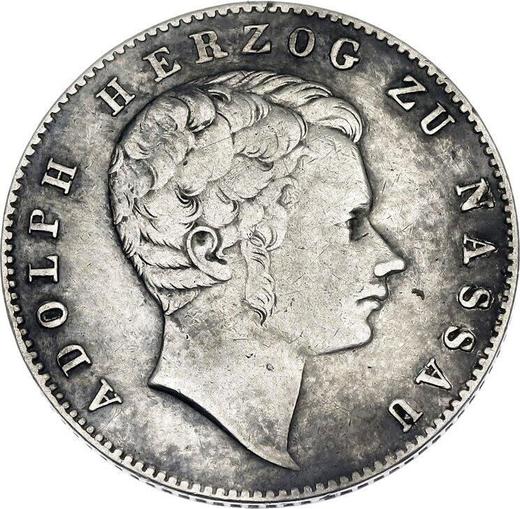 Obverse 1/2 Gulden 1842 - Silver Coin Value - Nassau, Adolphe