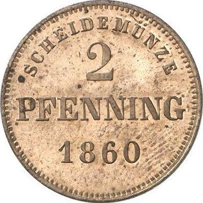 Rewers monety - 2 fenigi 1860 - cena monety - Bawaria, Maksymilian II