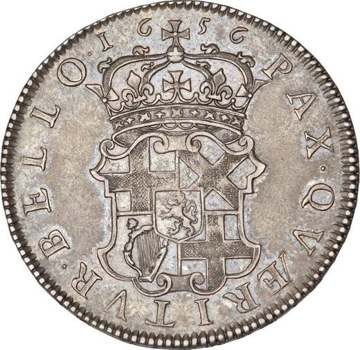 Reverse Halfcrown 1656 - Silver Coin Value - United Kingdom, Oliver Cromwell