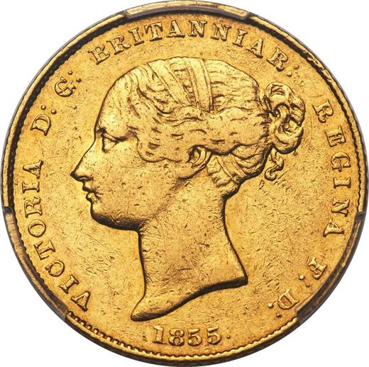 Obverse Half Sovereign 1855 "Type 1855-1856" - Gold Coin Value - Australia, Victoria