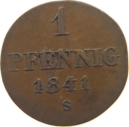 Rewers monety - 1 fenig 1841 S - cena  monety - Hanower, Ernest August I