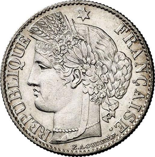 Аверс монеты - 50 сантимов 1895 года A "Тип 1871-1895" - цена серебряной монеты - Франция, Третья республика