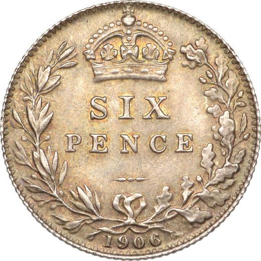 Reverse Sixpence 1906 - Silver Coin Value - United Kingdom, Edward VII