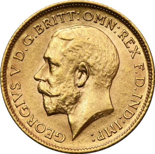 Obverse Half Sovereign 1914 BM - Gold Coin Value - United Kingdom, George V
