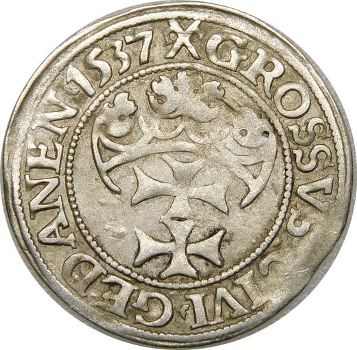 Reverse 1 Grosz 1537 "Danzig" - Silver Coin Value - Poland, Sigismund I the Old