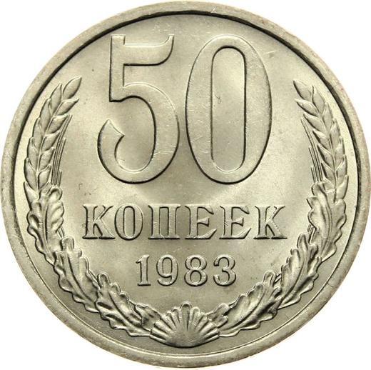 Reverse 50 Kopeks 1983 -  Coin Value - Russia, Soviet Union - USSR
