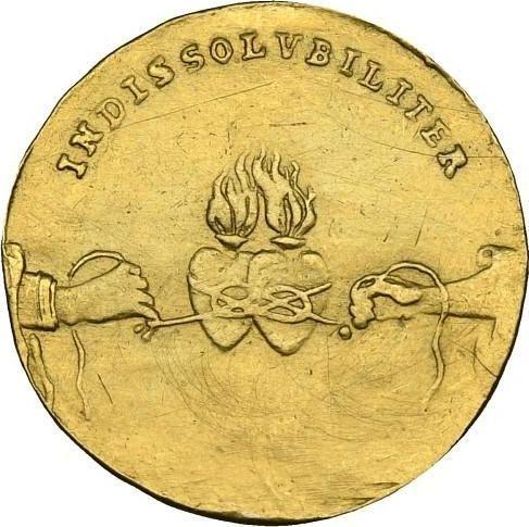 Awers monety - Dukat 1719 IGS "Ślubny" - cena złotej monety - Polska, August II Mocny