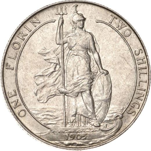 Reverse Florin 1905 - Silver Coin Value - United Kingdom, Edward VII