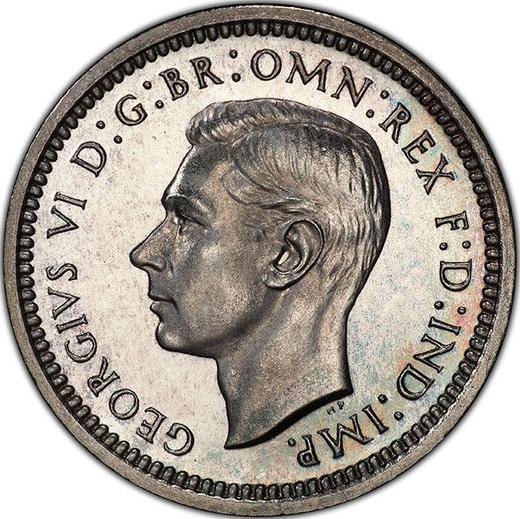 Аверс монеты - 3 пенса 1946 года HP "Тип 1937-1952" - цена серебряной монеты - Великобритания, Георг VI