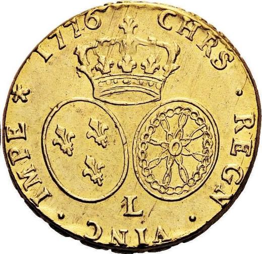 Reverse Double Louis d'Or 1776 L - Gold Coin Value - France, Louis XVI