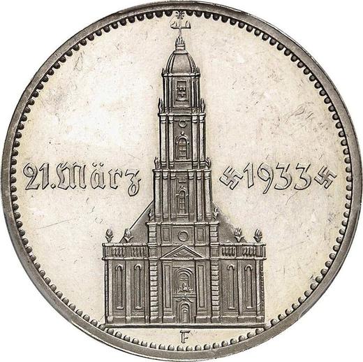 Obverse 5 Reichsmark 1934 F "Garrison Church (with date)" - Silver Coin Value - Germany, Third Reich