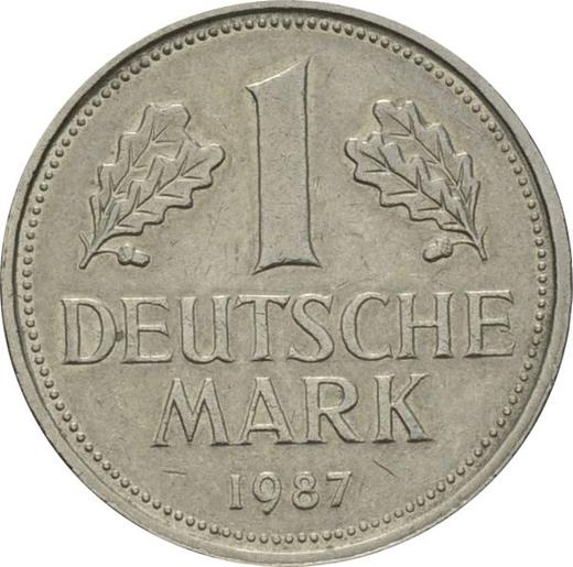 Obverse 1 Mark 1987 D -  Coin Value - Germany, FRG