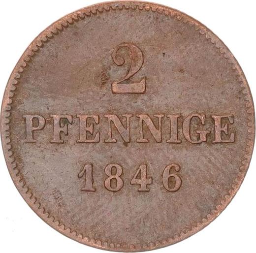 Reverse 2 Pfennig 1846 -  Coin Value - Bavaria, Ludwig I