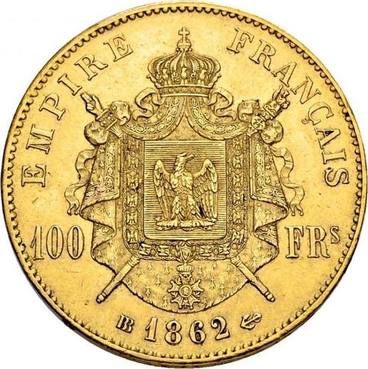 Revers 100 Francs 1862 BB "Typ 1862-1870" - Goldmünze Wert - Frankreich, Napoleon III