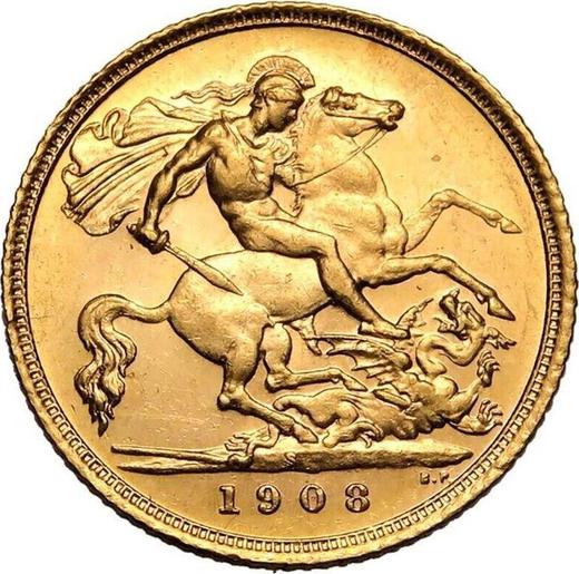 Reverse Half Sovereign 1908 S - Gold Coin Value - Australia, Edward VII