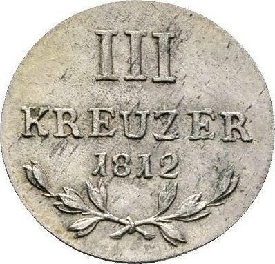 Reverse 3 Kreuzer 1812 - Silver Coin Value - Baden, Charles Louis Frederick