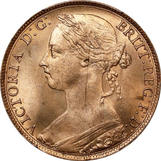 Avers 1 Penny 1889 - Münze Wert - Großbritannien, Victoria