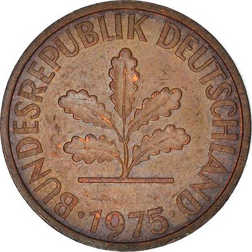 Reverse 2 Pfennig 1975 F -  Coin Value - Germany, FRG