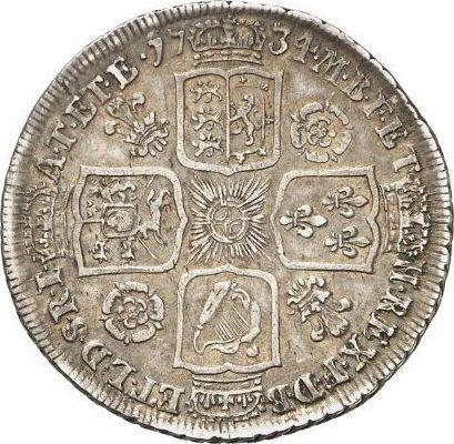 Reverse Shilling 1734 "Young Head" - Silver Coin Value - United Kingdom, George II
