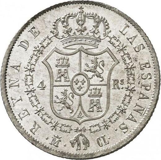 Reverse 4 Reales 1844 M CL - Silver Coin Value - Spain, Isabella II