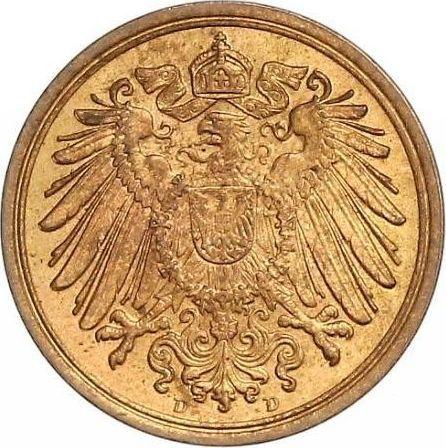Reverse 1 Pfennig 1908 D "Type 1890-1916" - Coin Value - Germany, German Empire