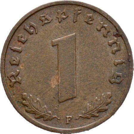 Obverse 1 Reichspfennig 1939 F "Type 1936-1940" -  Coin Value - Germany, Third Reich