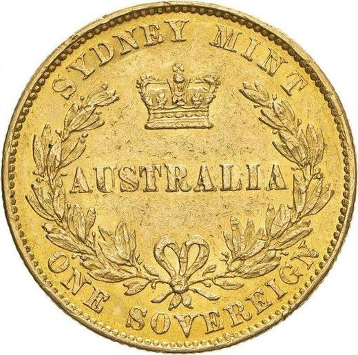 Rewers monety - 1 suweren 1860 - cena złotej monety - Australia, Wiktoria