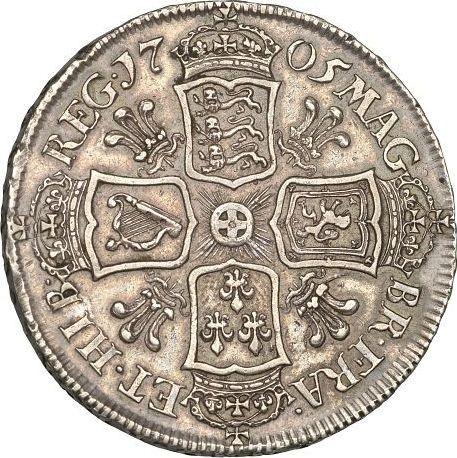 Reverse Halfcrown 1705 Plumes in angles - Silver Coin Value - United Kingdom, Anne