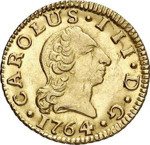 Avers 1/2 Escudo 1764 S VC - Goldmünze Wert - Spanien, Karl III