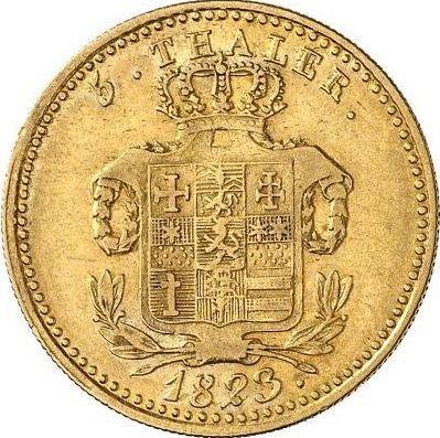 Reverse 5 Thaler 1823 S.L.V. HESSEN - Gold Coin Value - Hesse-Cassel, William II