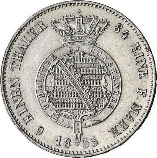 Reverse 1/6 Thaler 1855 F - Silver Coin Value - Saxe-Coburg and Gotha, Ernest II