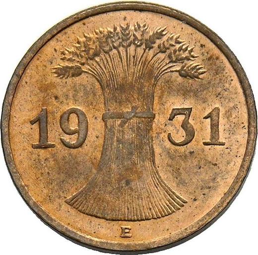 Reverse 1 Reichspfennig 1931 E - Coin Value - Germany, Weimar Republic