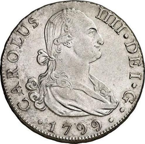 Obverse 8 Reales 1799 S CN - Silver Coin Value - Spain, Charles IV