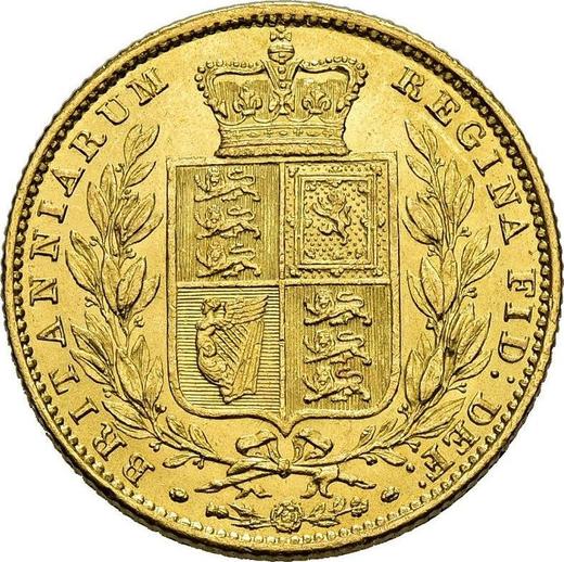 Reverse Sovereign 1854 WW "Shield" "WW" incuse - Gold Coin Value - United Kingdom, Victoria