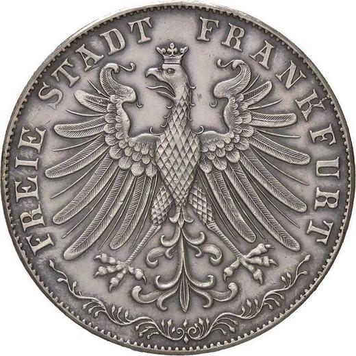 Obverse 2 Gulden 1849 "100 years since the birth of Goethe" - Silver Coin Value - Frankfurt am Main, Free City