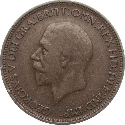 Obverse Halfpenny 1932 -  Coin Value - United Kingdom, George V