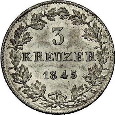 Reverse 3 Kreuzer 1845 - Silver Coin Value - Hohenzollern-Sigmaringen, Karl