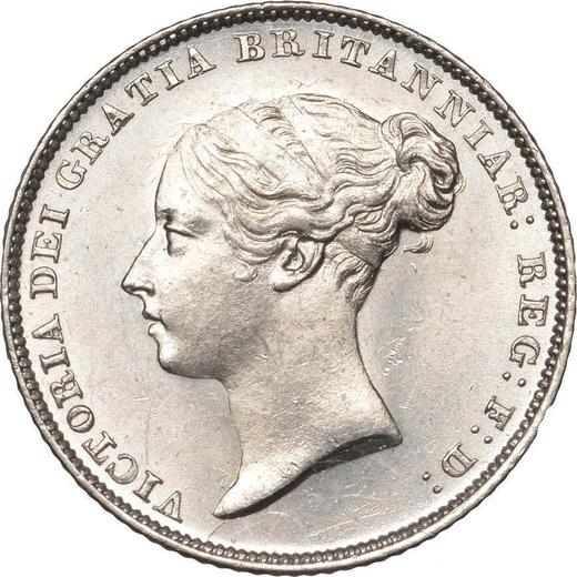 Anverso 6 peniques 1850 - valor de la moneda de plata - Gran Bretaña, Victoria
