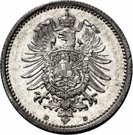 Реверс монеты - 50 пфеннигов 1876 года D "Тип 1875-1877" - цена серебряной монеты - Германия, Германская Империя