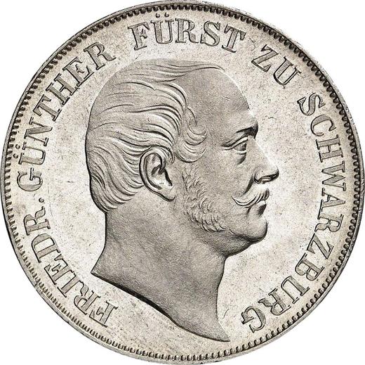 Obverse Thaler 1864 "50 years of reign of Frederick Gunter" - Silver Coin Value - Schwarzburg-Rudolstadt, Friedrich Günther