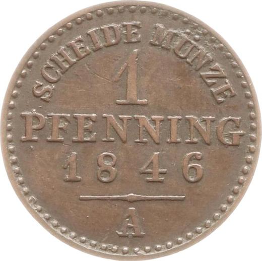 Reverso 1 Pfennig 1846 A - valor de la moneda - Prusia, Federico Guillermo IV
