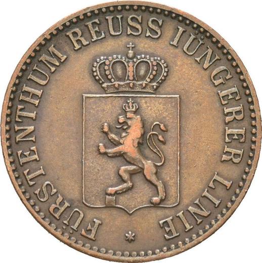 Anverso 3 Pfennige 1864 A - valor de la moneda  - Reuss-Schleiz, Enrique LXVII