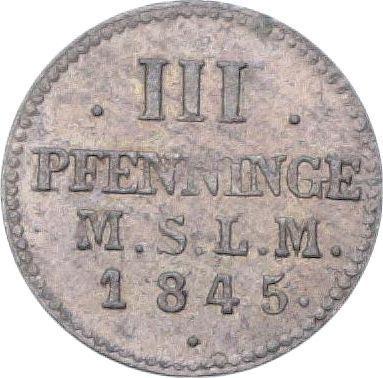 Reverse 3 Pfennig 1845 "Type 1842-1846" - Silver Coin Value - Mecklenburg-Schwerin, Frederick Francis II